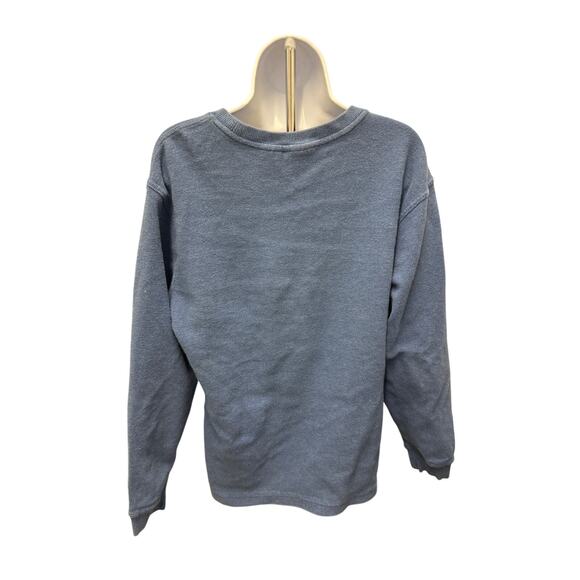VTG L.L. Bean Crew Neck Thermal 100% Cotton Base Layer Medium Blue Long Sleeve - Picture 3 of 4